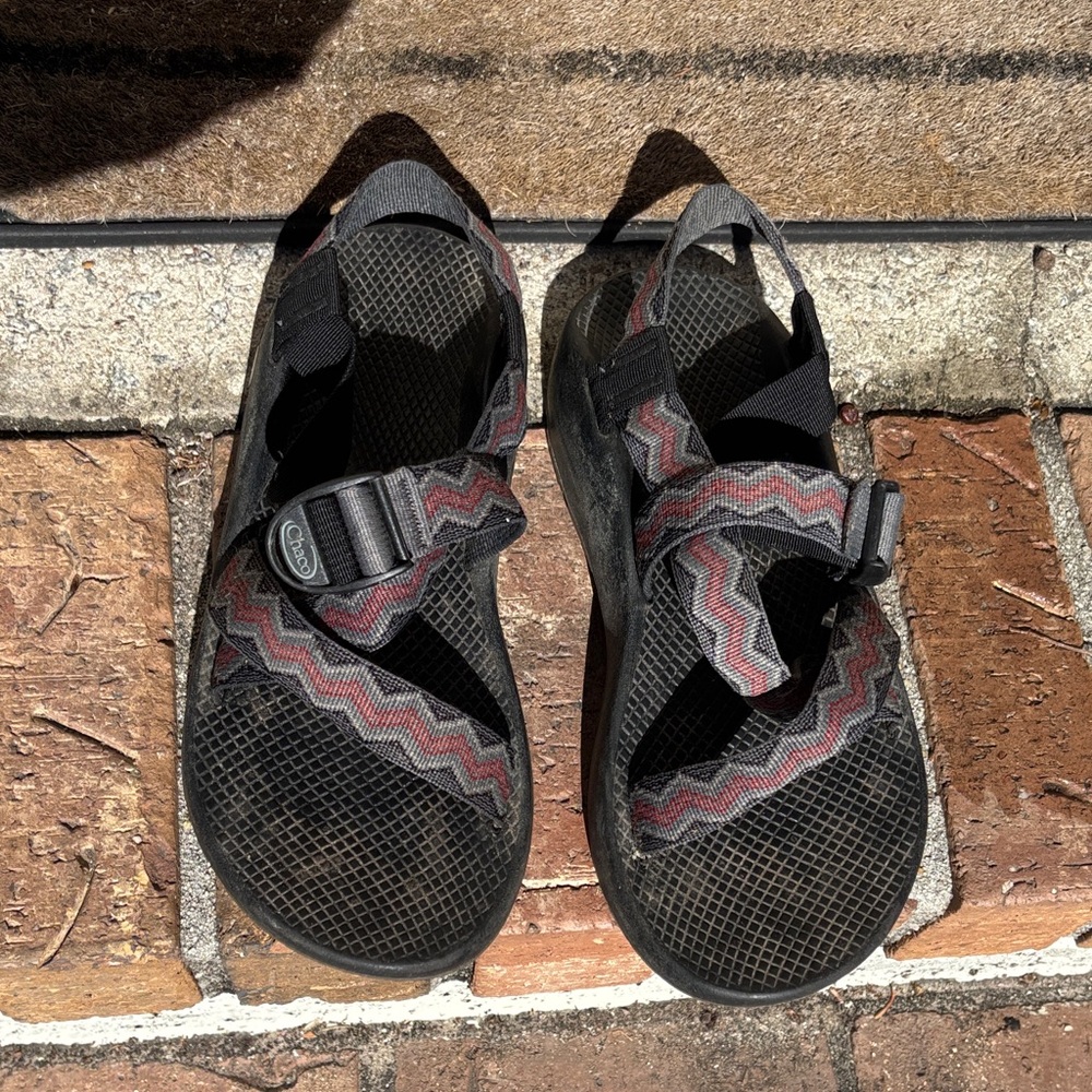 Chaco Black and Red Sandals
